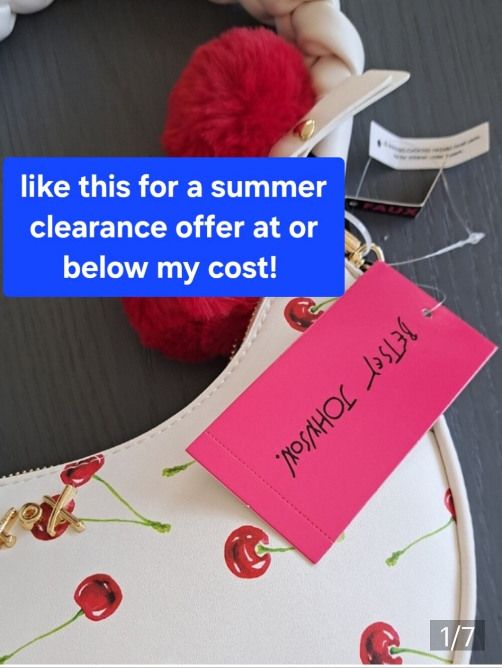SALE Betsey Johnson Cherries Purse